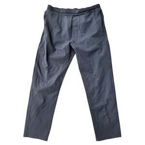 Public Rec Mens Track Pants Joggers Black Size 38x32 Elastic Waist Zip Pockets